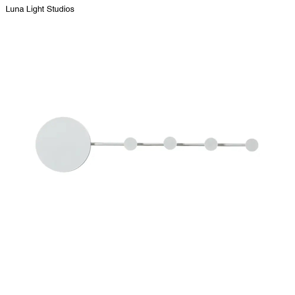 DecorBites™ Modern Metal Circle Wall Mount LED Sconce in Black/White with Warm/White Light