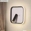 DecorBites™ Modern Metal LED Bedside Wall Sconce in Black, White/Warm Light - Circle/Square/Ellipse Design