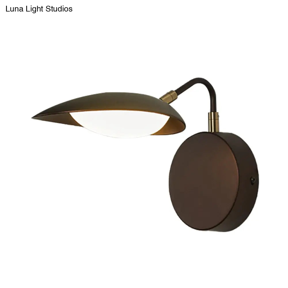 DecorBites™ Modern Metal Oval Wall Mount LED Light Fixture with Adjustable Arm - Perfect for Bedroom in Warm/Natural Light