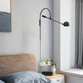 DecorBites™ Modern Metal Sphere Wall Sconce Light with Curved Arm - 1 Head Wall Lighting Fixture