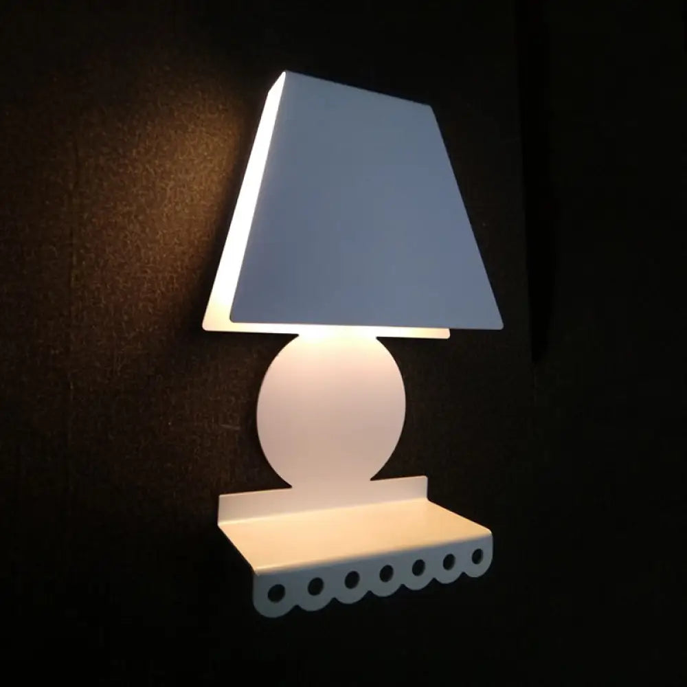 DecorBites™ Modern Metal Trapezoid Wall Sconce Light for Bedroom - White Lighting Fixture