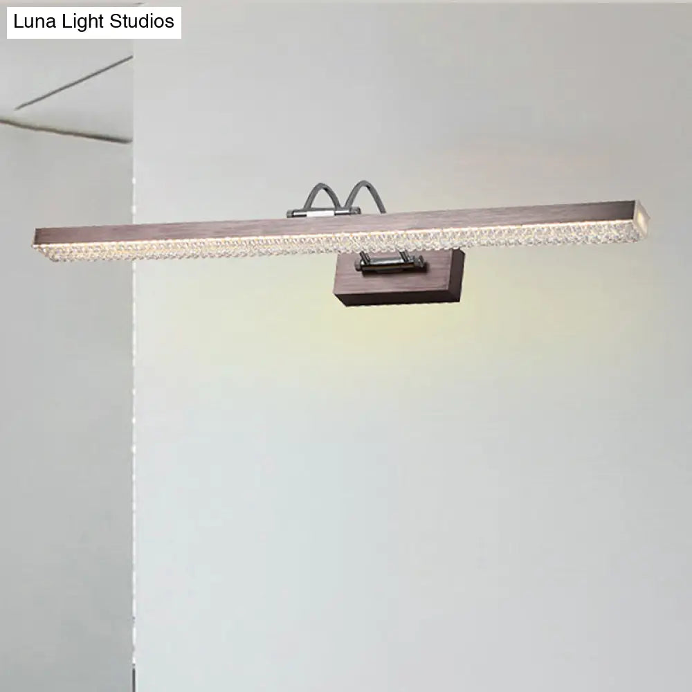 DecorBites™ Modern Metal Vanity Wall Sconce with LED Lights - Curved Arm, 3 Gears - 16.5"/28"/22.5" Wide in Black/Silver/Coffee