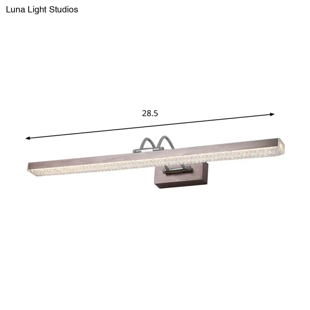 DecorBites™ Modern Metal Vanity Wall Sconce with LED Lights - Curved Arm, 3 Gears - 16.5"/28"/22.5" Wide in Black/Silver/Coffee