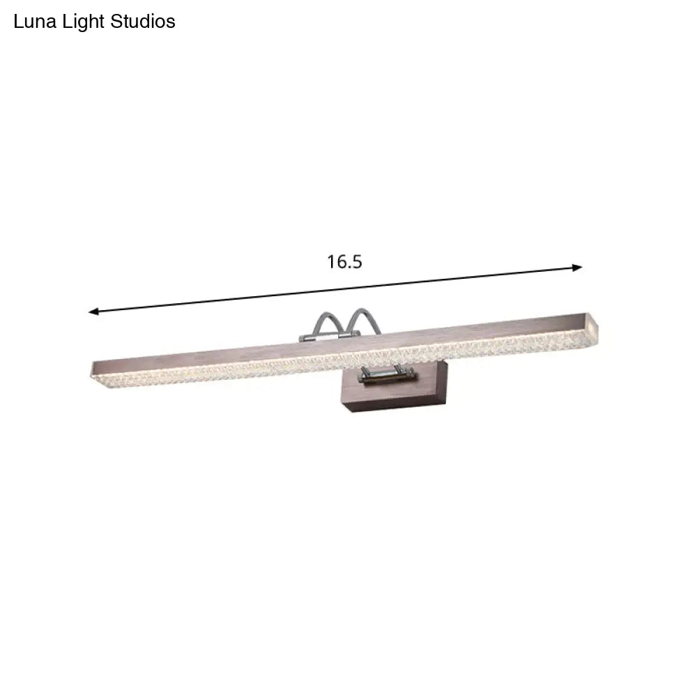 DecorBites™ Modern Metal Vanity Wall Sconce with LED Lights - Curved Arm, 3 Gears - 16.5"/28"/22.5" Wide in Black/Silver/Coffee