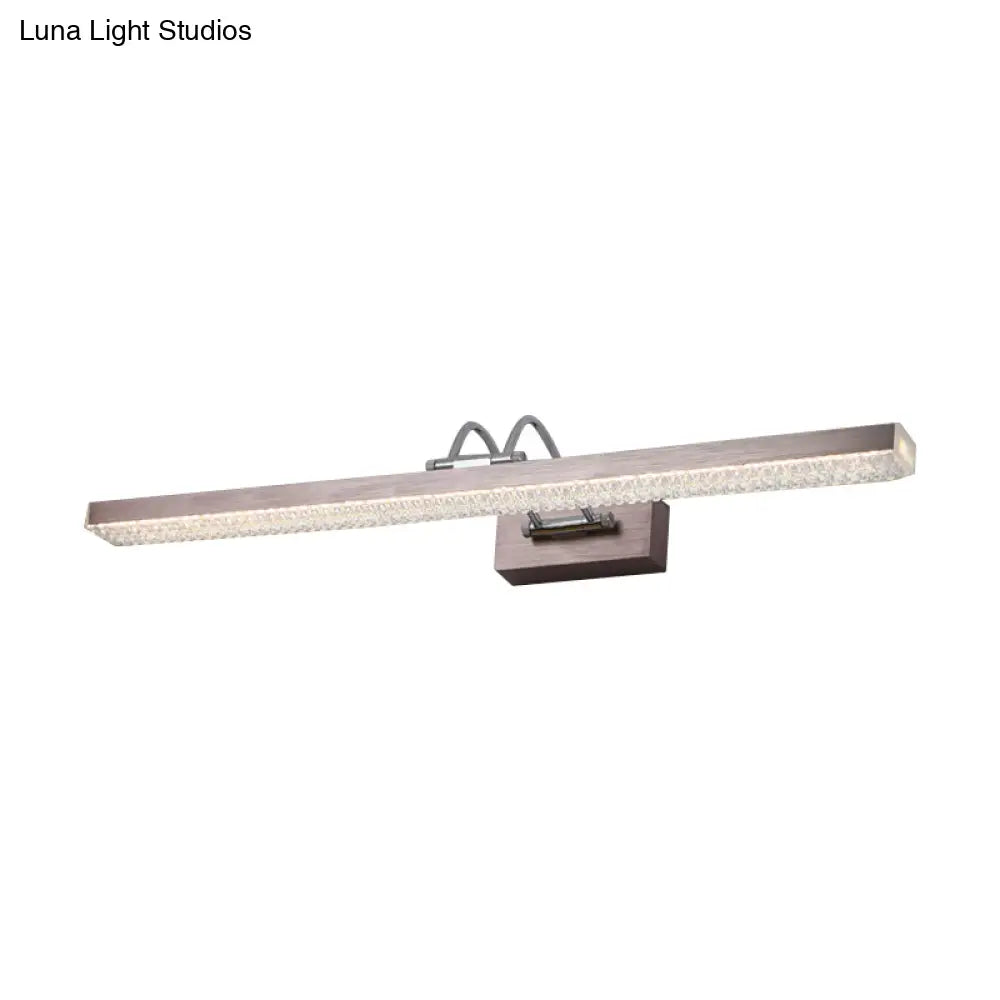 DecorBites™ Modern Metal Vanity Wall Sconce with LED Lights - Curved Arm, 3 Gears - 16.5"/28"/22.5" Wide in Black/Silver/Coffee