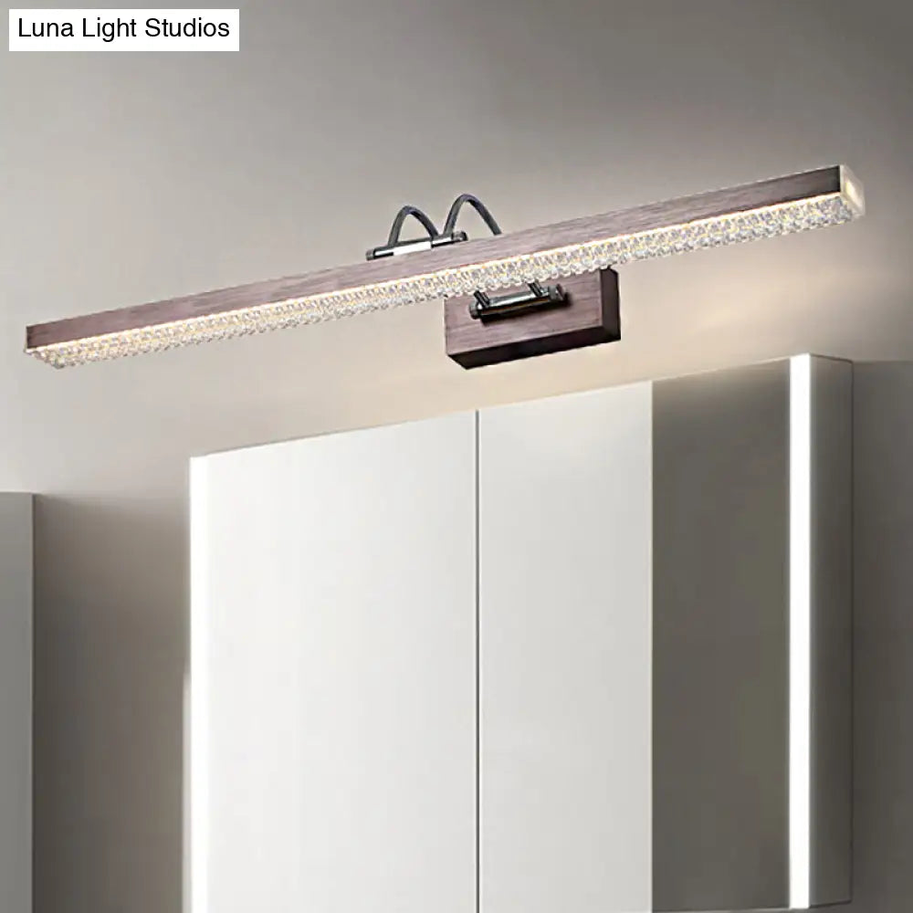 DecorBites™ Modern Metal Vanity Wall Sconce with LED Lights - Curved Arm, 3 Gears - 16.5"/28"/22.5" Wide in Black/Silver/Coffee