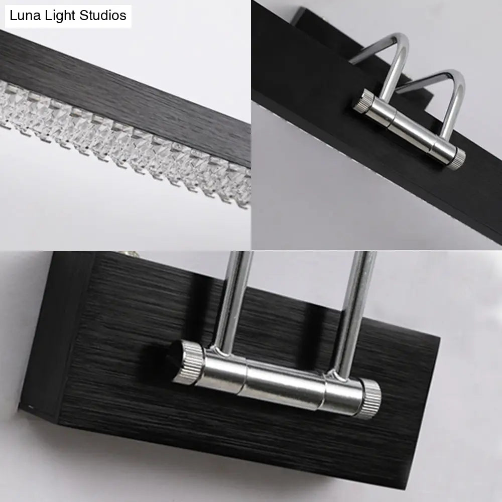 DecorBites™ Modern Metal Vanity Wall Sconce with LED Lights - Curved Arm, 3 Gears - 16.5"/28"/22.5" Wide in Black/Silver/Coffee