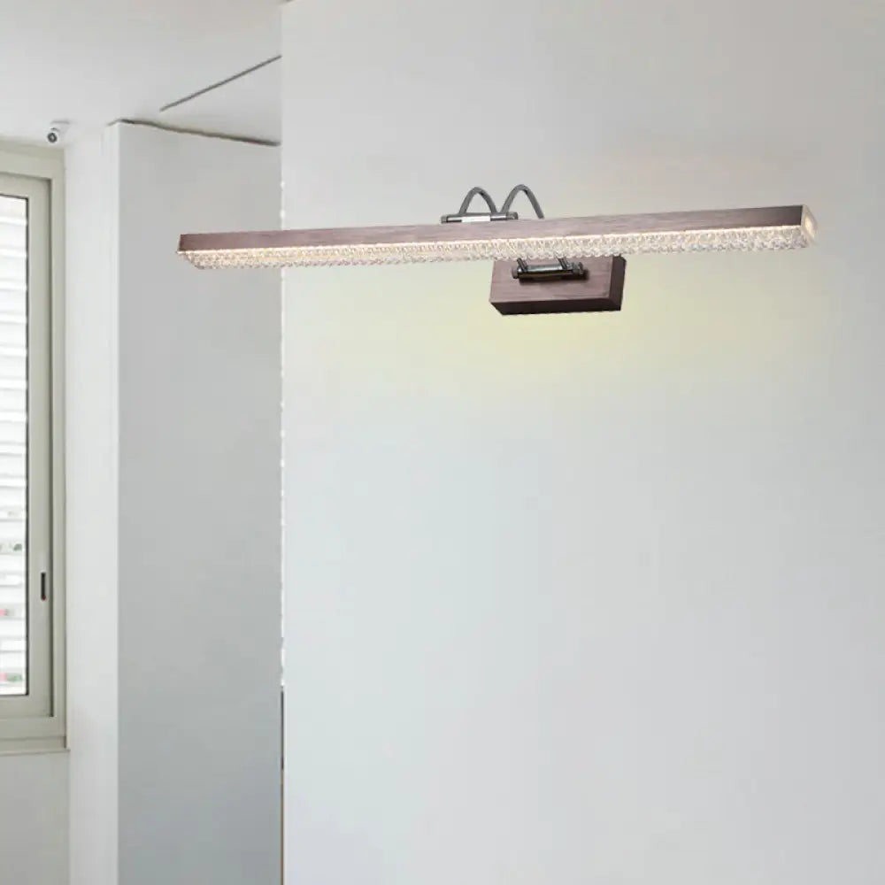 DecorBites™ Modern Metal Vanity Wall Sconce with LED Lights - Curved Arm, 3 Gears - 16.5"/28"/22.5" Wide in Black/Silver/Coffee