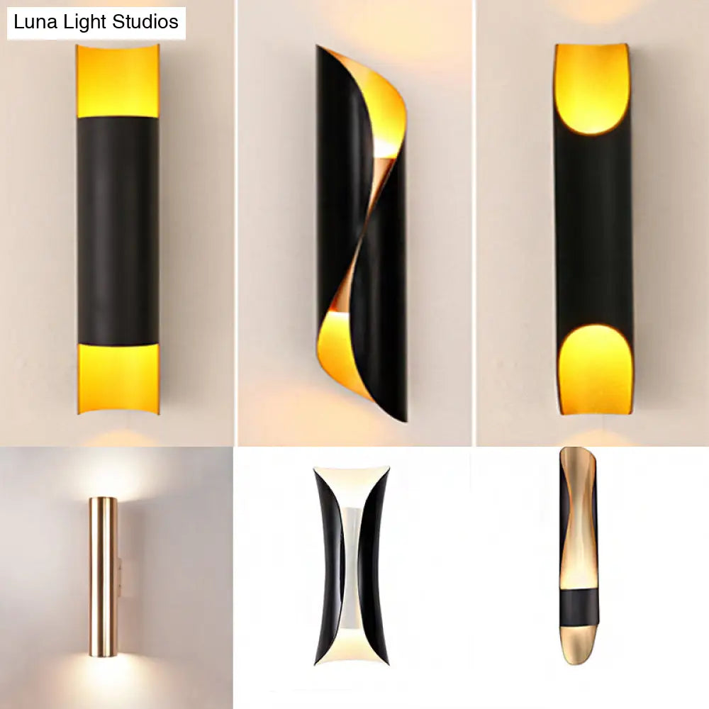 DecorBites™ Modern Metal Wall Mounted Bedside Lamp - Stylish Tubular Black Lighting Ideas