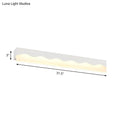DecorBites™ Modern Metal Wave Design LED Vanity Light Fixture, Wall Mounted Lamp in Warm/White Light, 16"/23.5" W