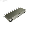 DecorBites™ Modern Metallic LED Sconce Light with Wall Mount - Rectangular Design, Nickel Finish, 7"/7.5" Width