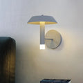 DecorBites™ Modern Metallic LED Wall Sconce - Tapered White/Grey Bedroom Lamp