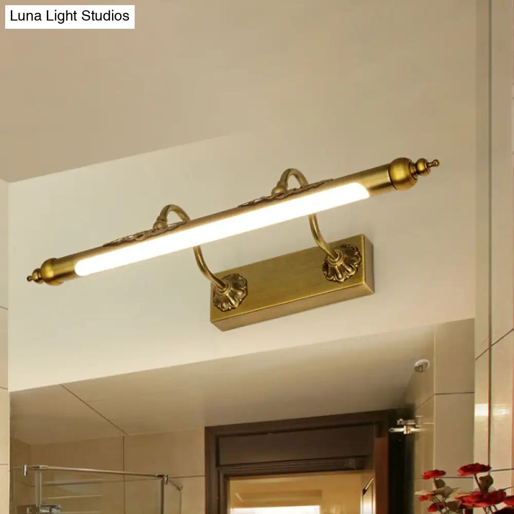 DecorBites™ Modern Metallic Linear Vanity Light - LED Brass Wall Sconce Lighting for Bathroom (18"/21.5" Wide) - Warm/White Lighting