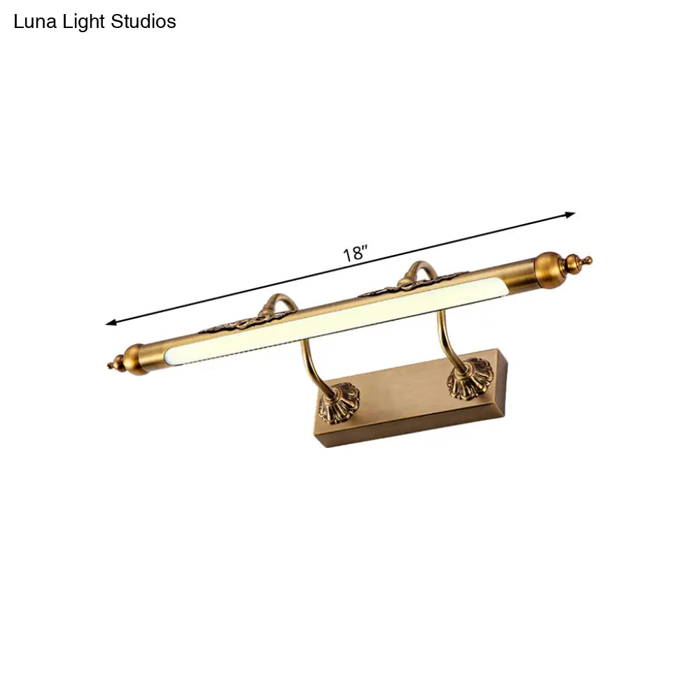 DecorBites™ Modern Metallic Linear Vanity Light - LED Brass Wall Sconce Lighting for Bathroom (18"/21.5" Wide) - Warm/White Lighting