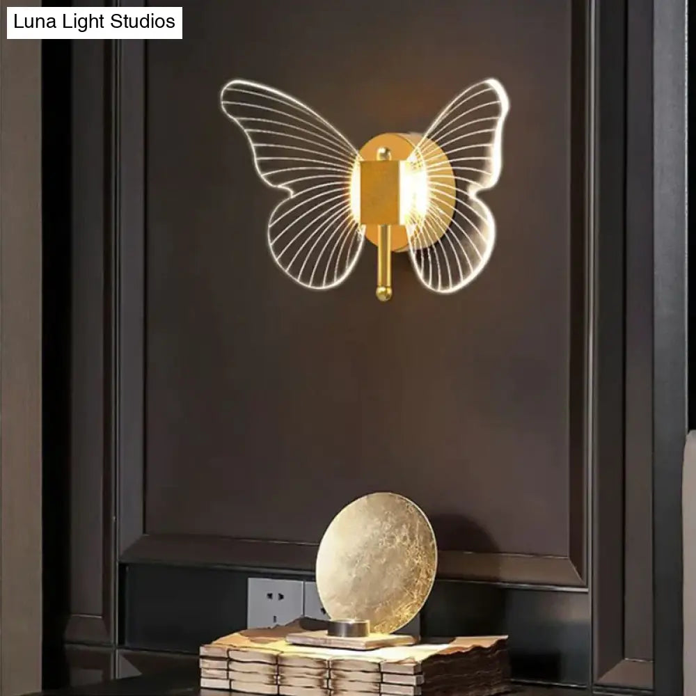 DecorBites™ Modern Nordic All Copper Led  Butterfly Wall Lamp
