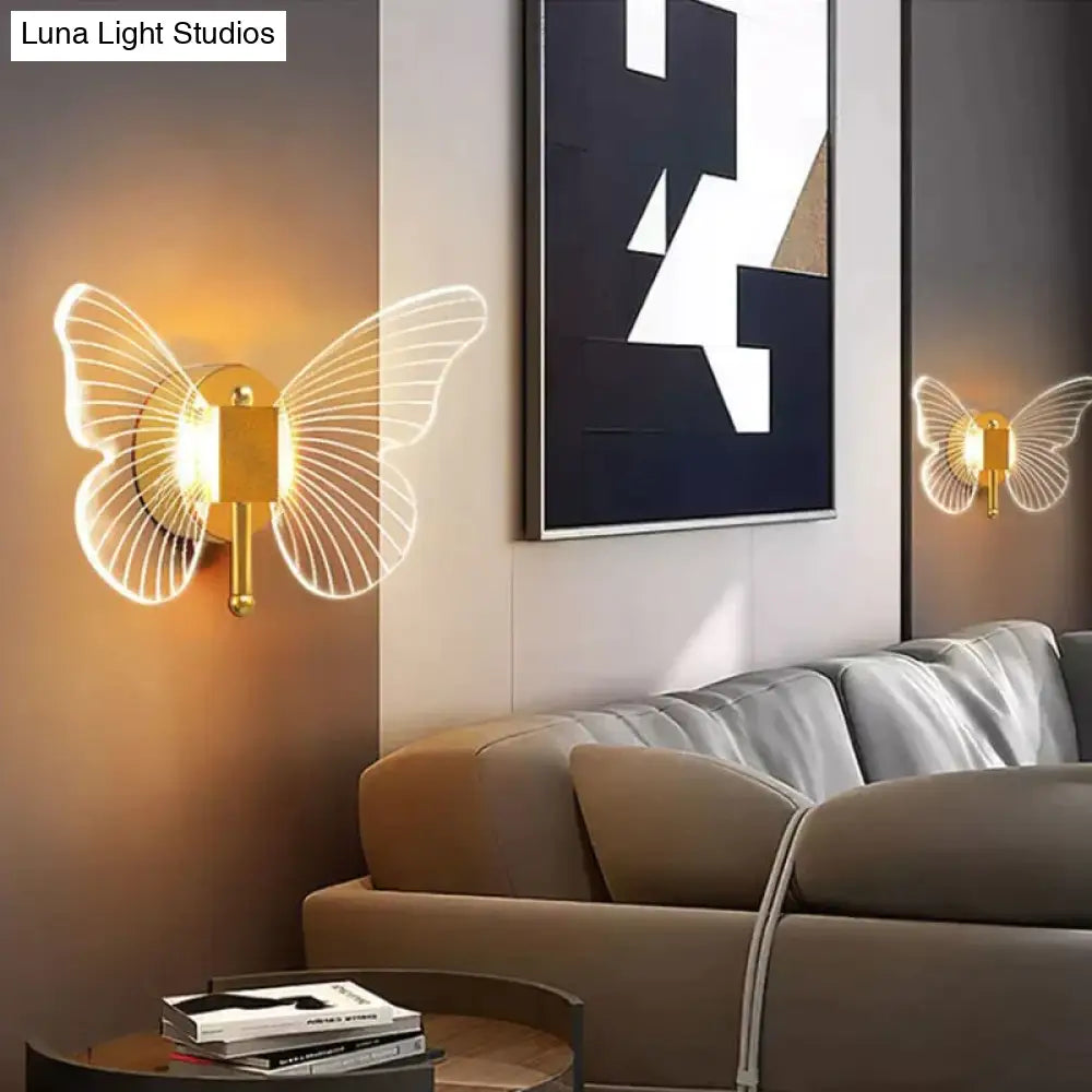 DecorBites™ Modern Nordic All Copper Led  Butterfly Wall Lamp