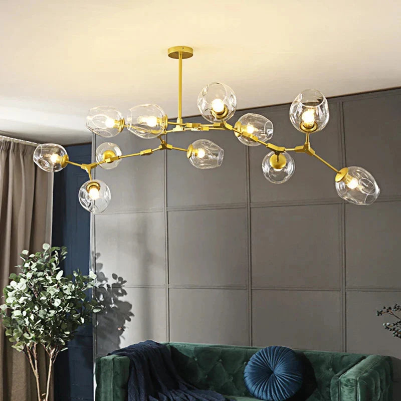 DecorBites™ Modern Nordic Glass Chandeliers LED Ceiling Lights