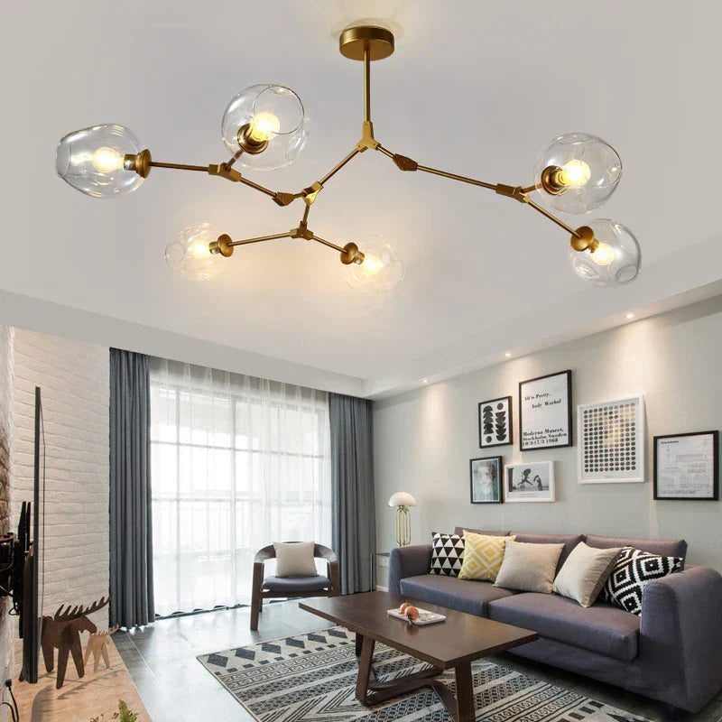 DecorBites™ Modern Nordic Glass Chandeliers - LED Pendant Lamps