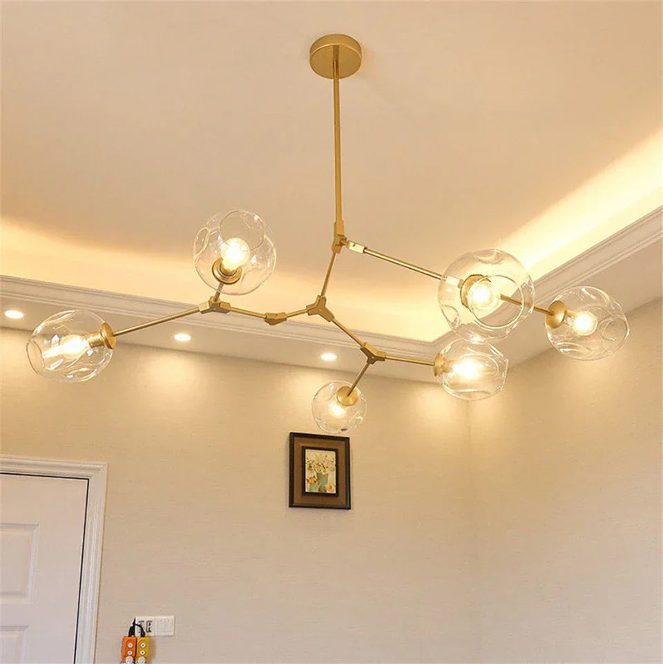 DecorBites™ Modern Nordic Glass Chandeliers - LED Pendant Lamps