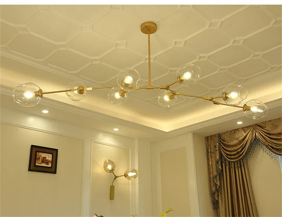 DecorBites™ Modern Nordic Glass Chandeliers with LED