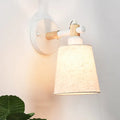 DecorBites™ Modern Nordic Wall Lamp with Horn Shade and Wood Joint in Black/White - 1-Light Sconce