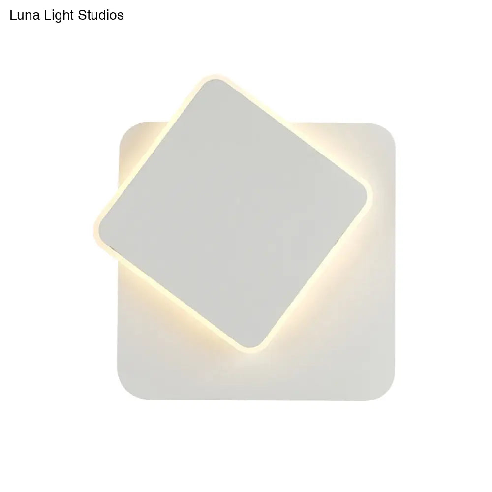 DecorBites™ Modern Nordic Wall Lamp with Moveable Iron Arm, Flush Mount Sconce in Black/White - LED Light, Acrylic Shade