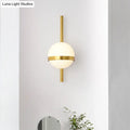 DecorBites™ Modern Opal Glass Orb Wall Sconce Lamp - Stylish 1-Bulb Lighting for Living Room