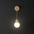 DecorBites™ Modern Orb Wall Lamp with Milky Glass Shade - Elegant Gold Sconce Light