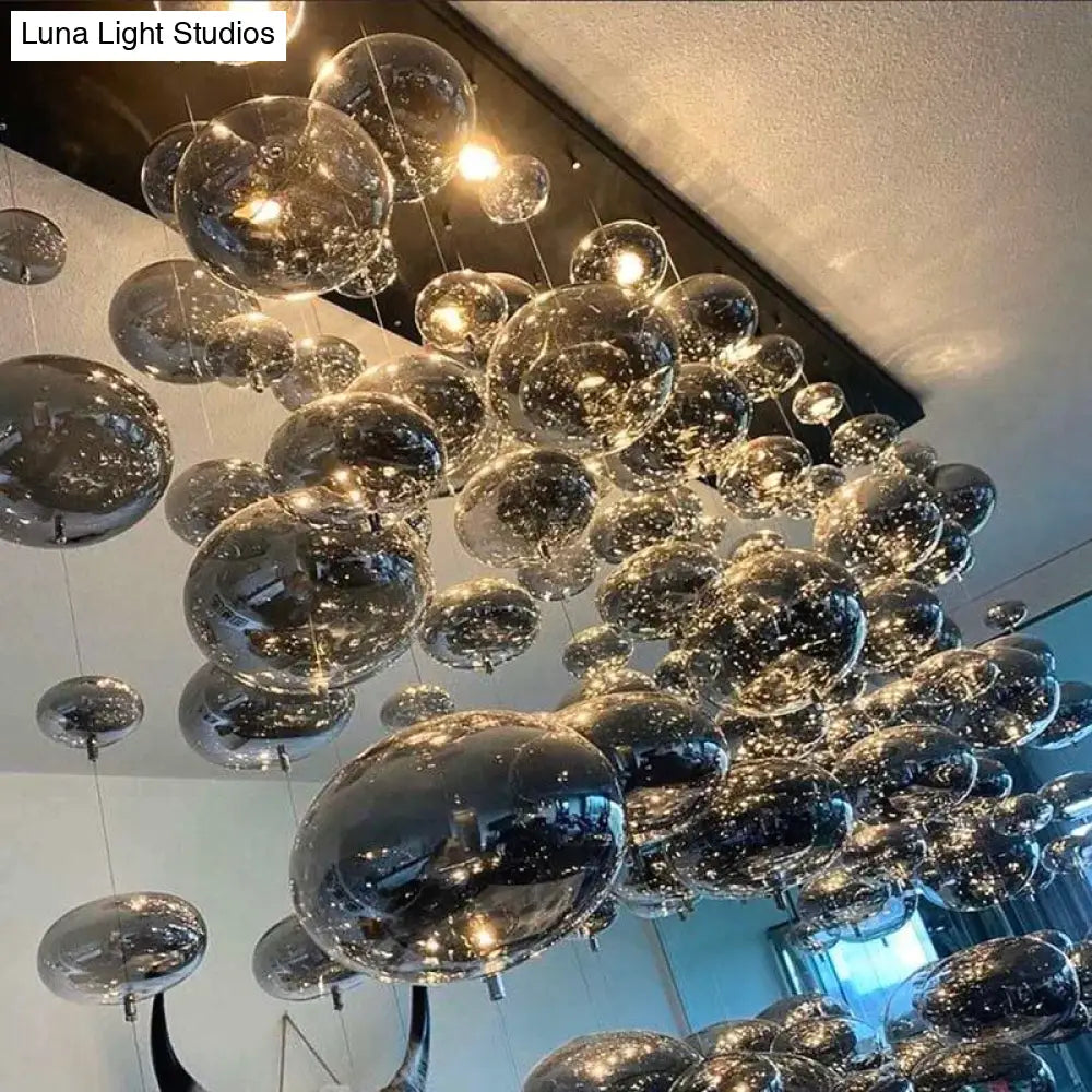 DecorBites™ Modern Oval Bubble Ball LED Chandelier Lighting Dining Room Light Fixtures