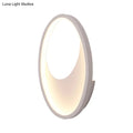 DecorBites™ Modern Oval Wall Sconce Light - Acrylic White/Black LED Wall Lamp for Bedroom - Warm/White Light