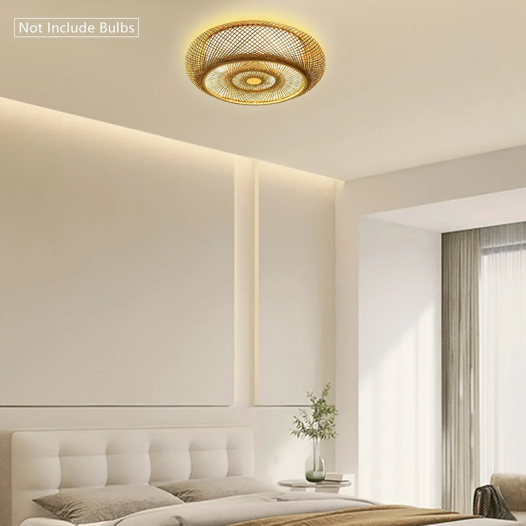 DecorBites™ Modern Rattan Pendant Light - LED Ceiling Fan
