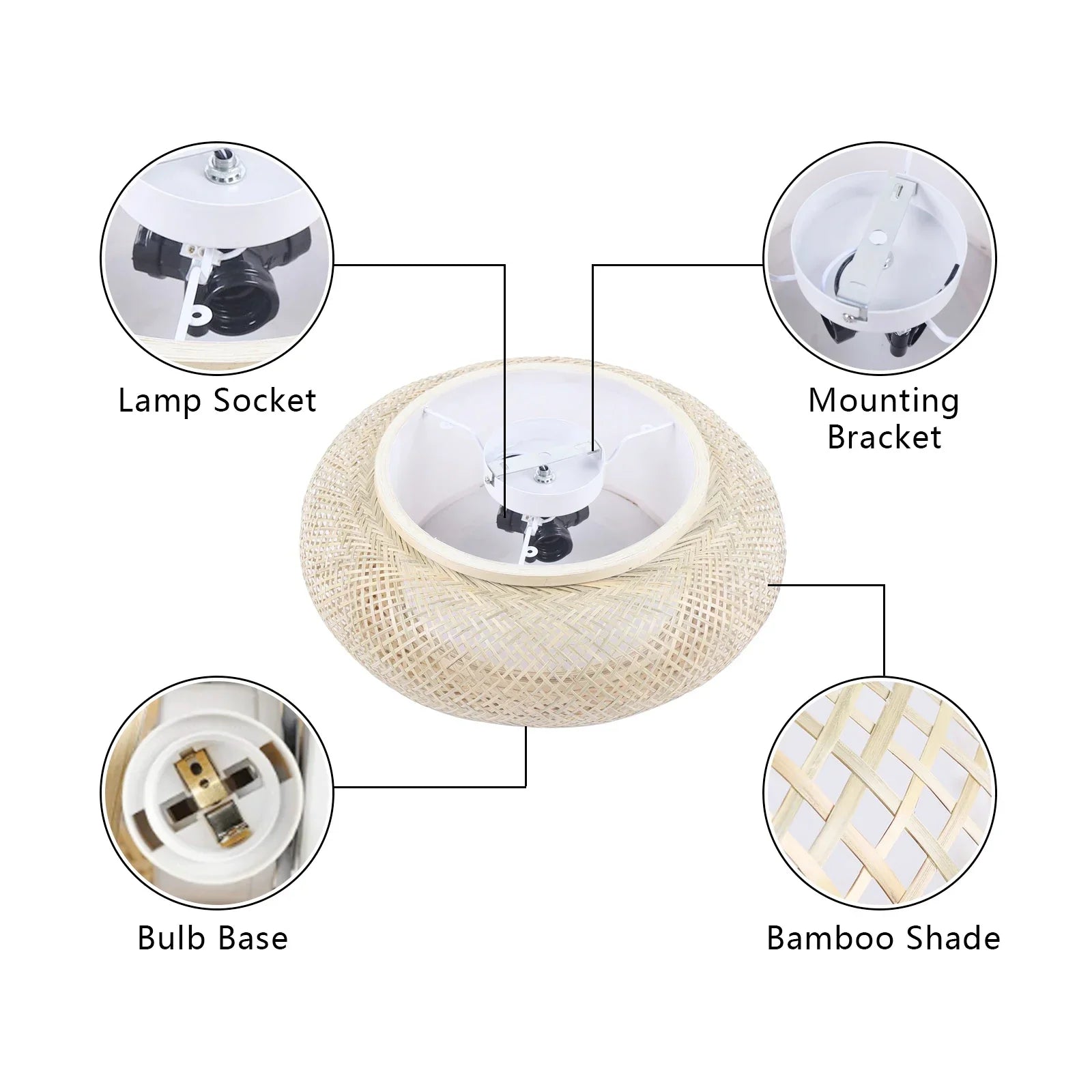 DecorBites™ Modern Rattan Pendant Light - LED Ceiling Fan