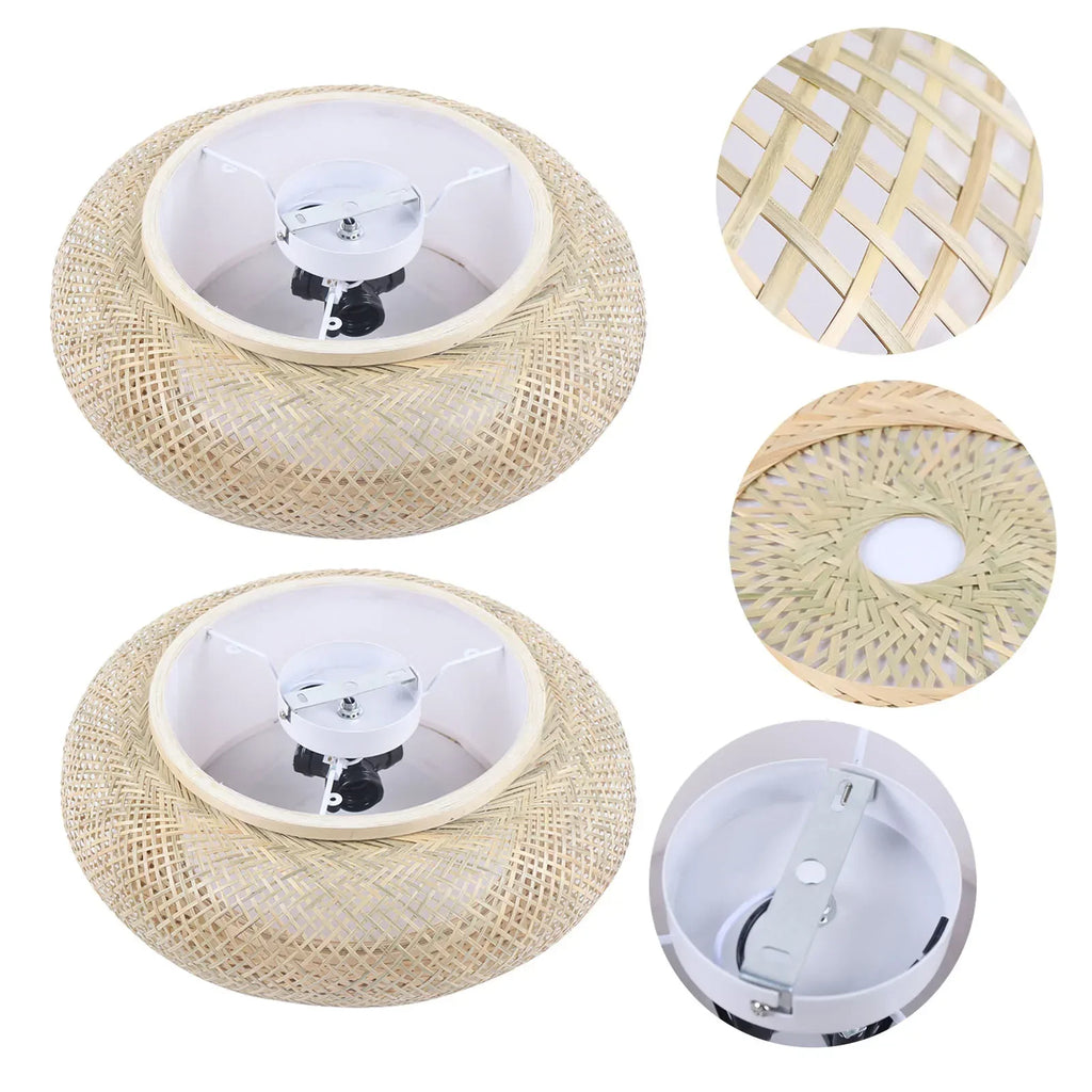 DecorBites™ Modern Rattan Pendant Light - LED Ceiling Fan