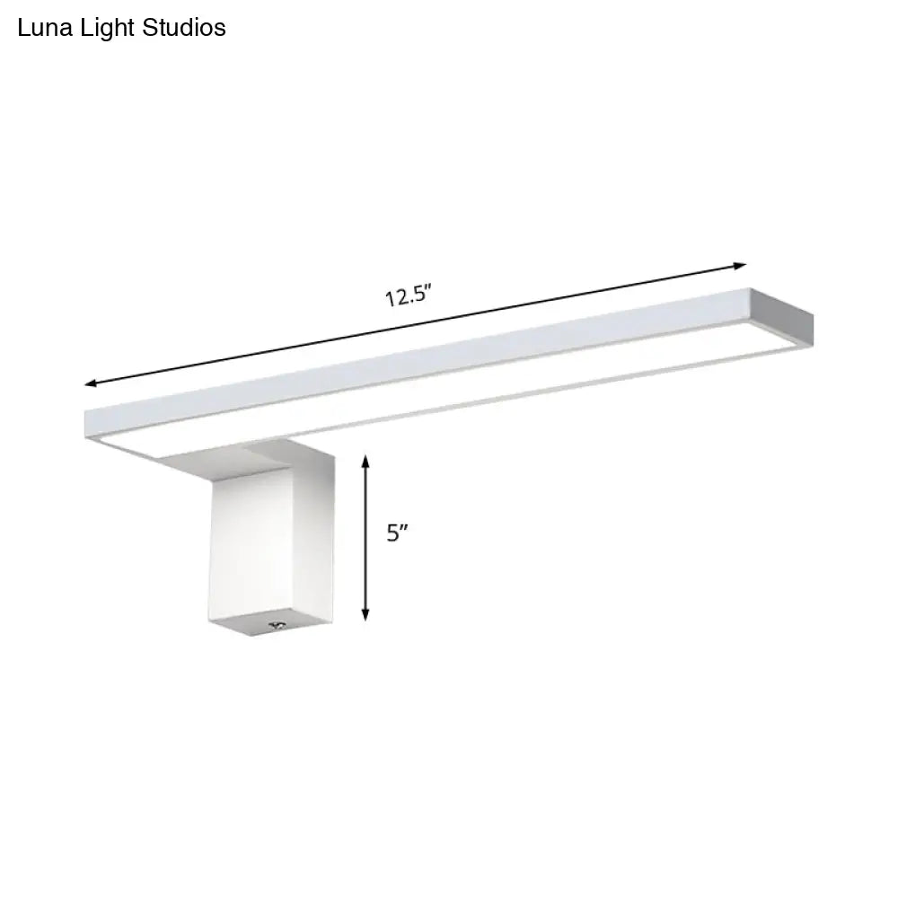 DecorBites™ Modern Rectangular LED Wall Mount Light - Acrylic White/Black Bedside Fixture in Warm/White Light