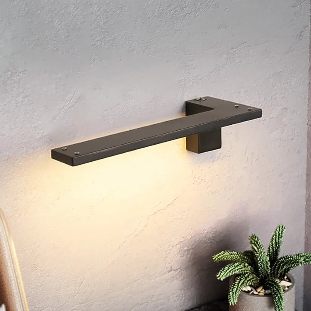 DecorBites™ Modern Rectangular LED Wall Mount Light - Acrylic White/Black Bedside Fixture in Warm/White Light