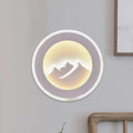 DecorBites™ Modern Round LED Wall Sconce Light with Acrylic Mountaintop Pattern