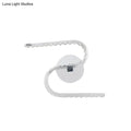 DecorBites™ Modern S-Shape Wall Mounted LED Bedside Sconce in Chrome with Acrylic Shade, Warm/White Light