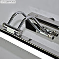 DecorBites™ Modern Silver Finish Linear Wall Mount LED Stainless Steel Vanity Lamp for Bedroom - 16"/23.5" Width