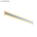 DecorBites™ Modern Silver LED Washbasin Wall Lighting Fixture - 16"/20.5" L, Elongated Metal Shade in Warm/White Light