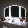 DecorBites™ Modern Slim Vanity Strip Light: Metal LED Make-Up Lighting in White with On/Off Switch