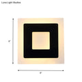 DecorBites™ Modern Square Acrylic LED Sconce Light for Living Room Wall Lighting in Warm/White