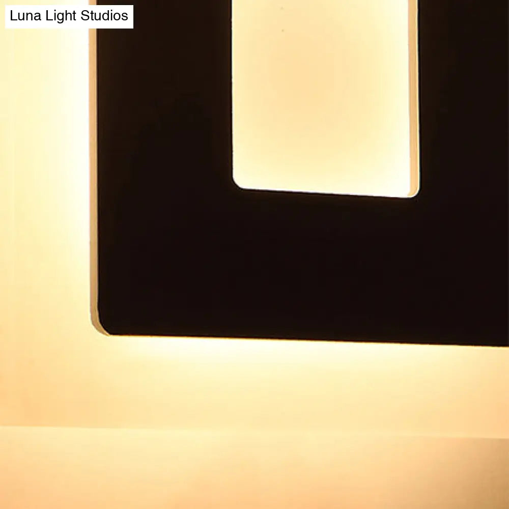 DecorBites™ Modern Square Acrylic LED Sconce Light for Living Room Wall Lighting in Warm/White