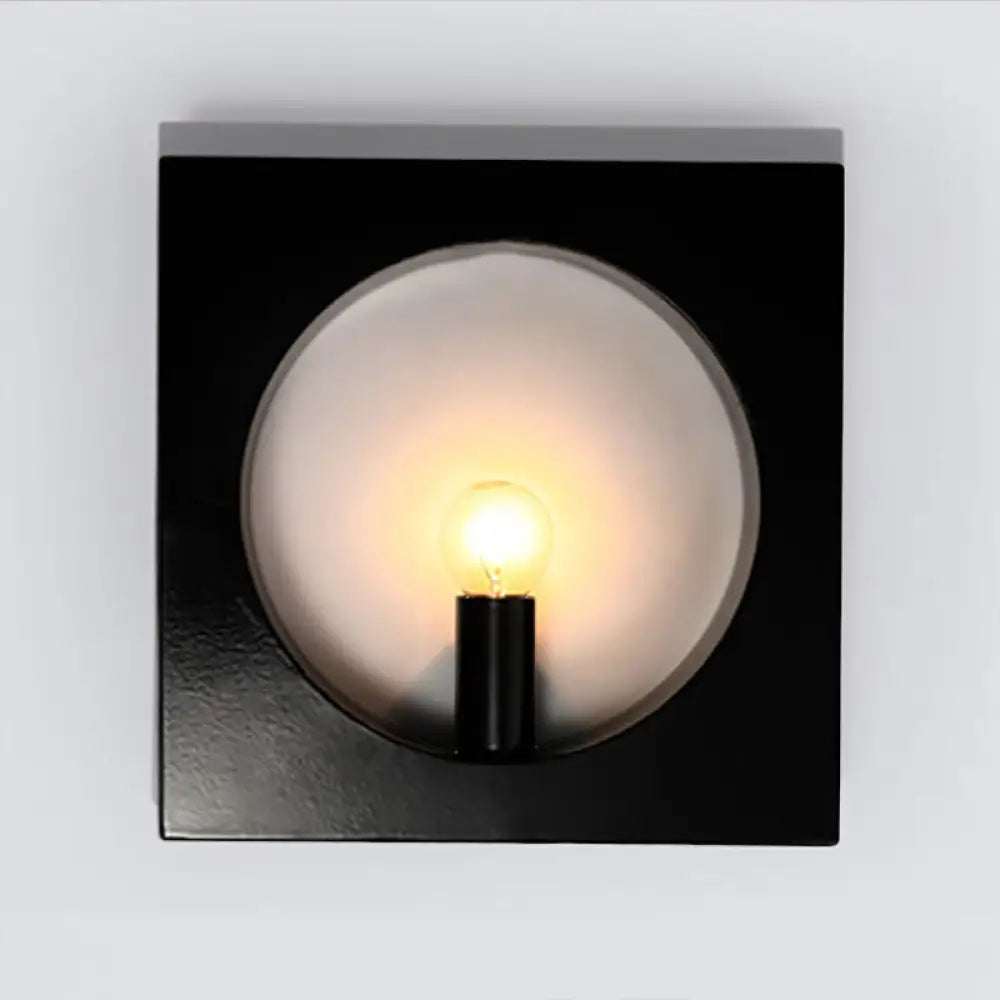 DecorBites™ Modern Square Wall Mounted Bedside Light in Black/White - Single Light Design
