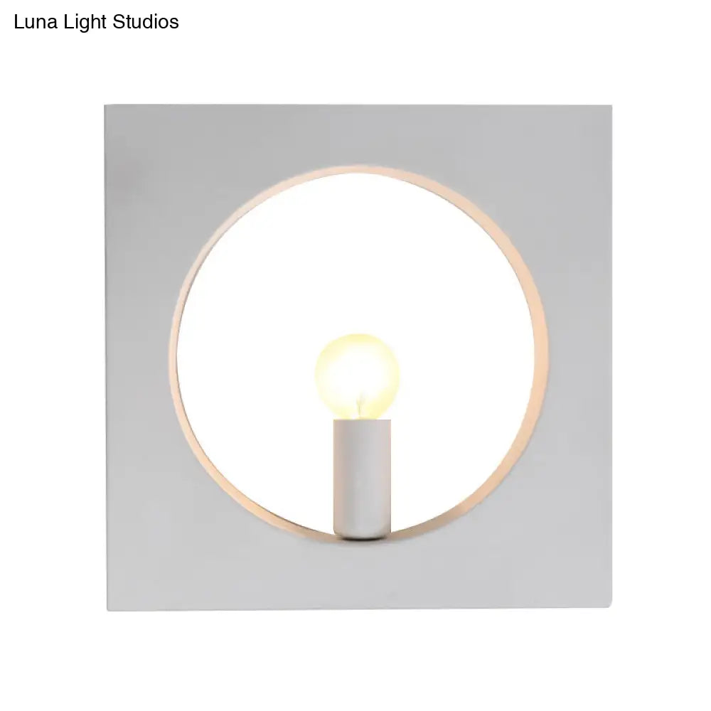 DecorBites™ Modern Square Wall Mounted Bedside Light in Black/White - Single Light Design