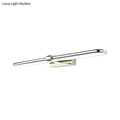 DecorBites™ Modern Stainless Steel LED Wall Lamp with Acrylic Oval Shade - Chrome Vanity Lighting Fixture, 16"/19.5" Width