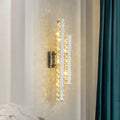 DecorBites™ Modern Stainless-Steel LED Wall Mount Light with K9 Crystal Accent - Perfect for Living Room
