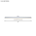 DecorBites™ Modern Streamlined LED Vanity Wall Light - White Metal Shade, Warm/White Light, 17"/23" L