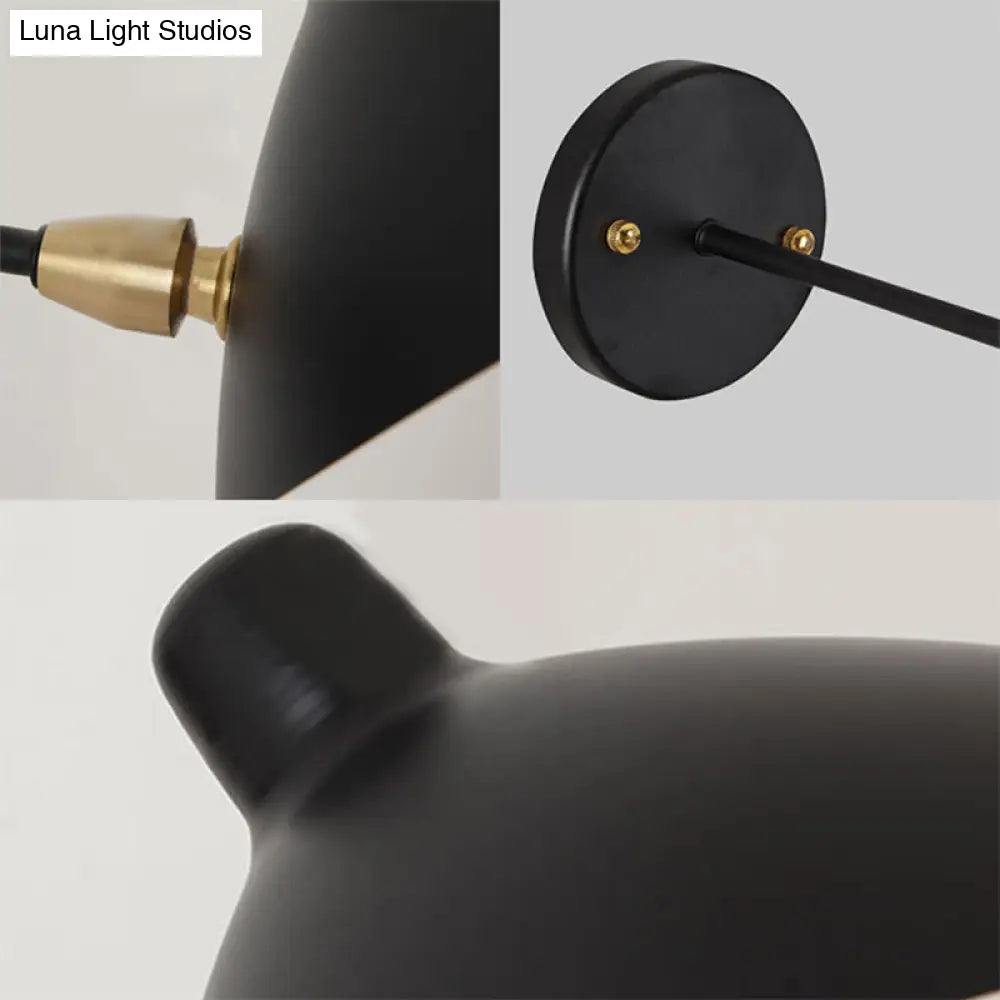 DecorBites™ Modern Style Duckbill Shade Wall Lamp with Metallic Finish, Black Sconce Lighting – Straight/Curved Arm