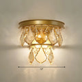 DecorBites™ Modern Tiered Sconce Light with Cut-Crystal Accents - Sleek Bedside Wall Mount Fixture (2 Bulbs)