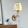 DecorBites™ Modern Trapezoid Opal Glass Shade Wall Sconce - Gold Finish 1/2-Light Wall Mount Lamp Fixture